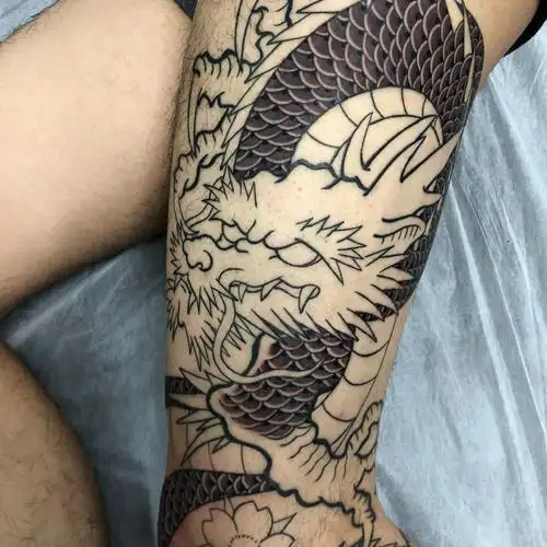 先做主题 在添加背景94今日3h鳞片#日式老传统  #老传统  #广州纹身