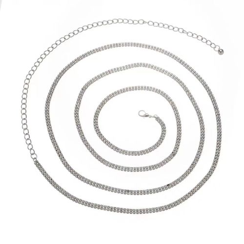 跨境欧美女士性感比基尼身体链 女式优雅肚皮舞镶钻细腰链批发