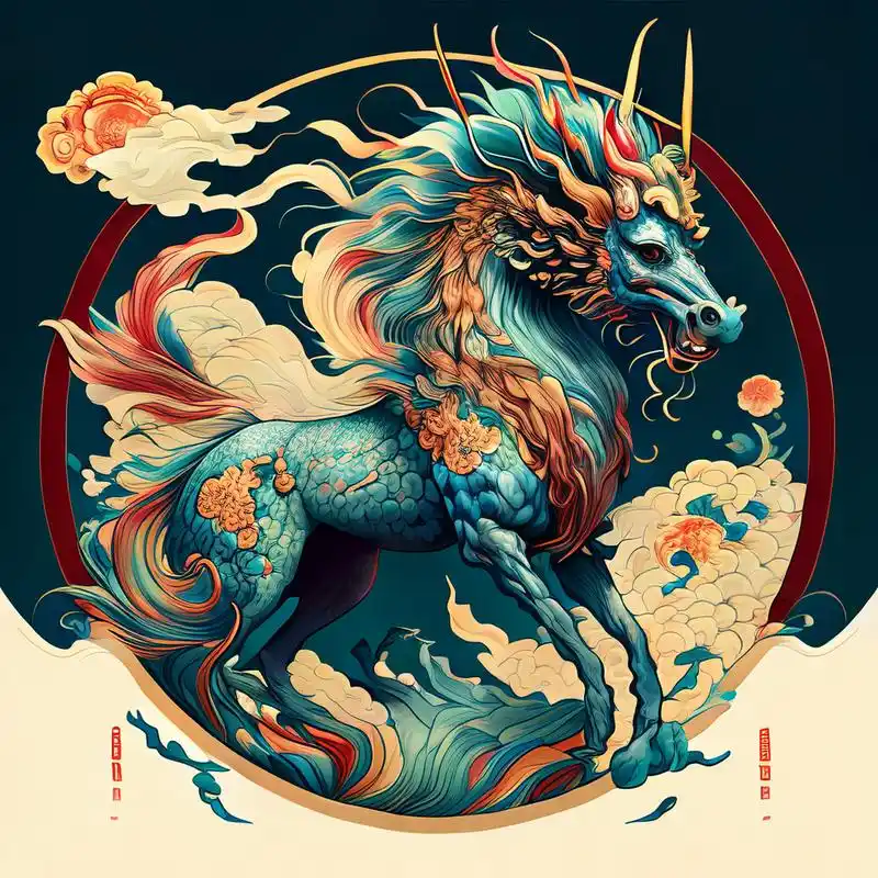 归来麒麟上,献纳当及辰.中国风,优美,淡雅#百度ai绘图黑科技