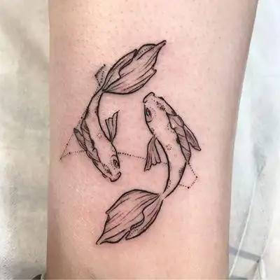 星座双鱼座纹身图片(37)