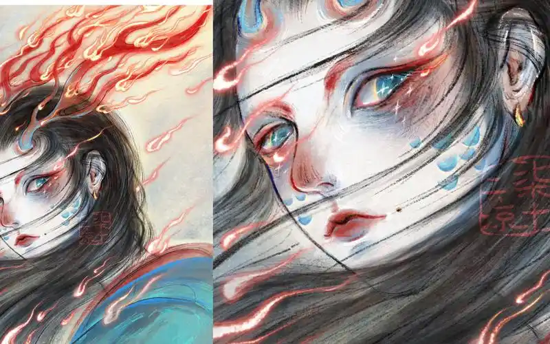 【ipad绘画】procreate画画过程-麒麟拟人