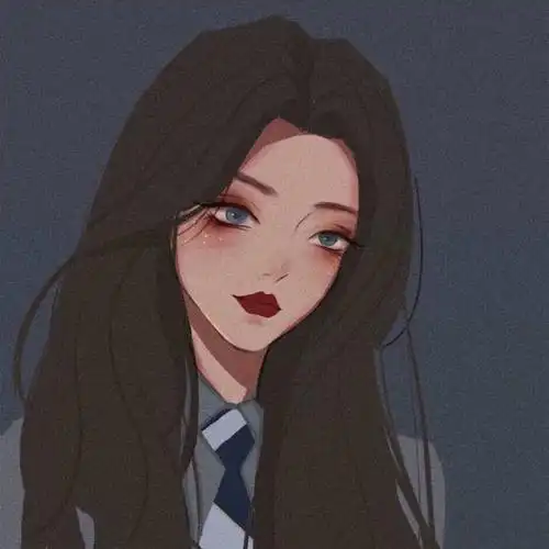 手绘高冷霸气女生头像