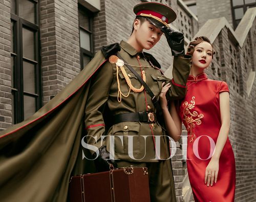 影楼主题服饰复古民国军阀太太旗袍军装情侣婚纱