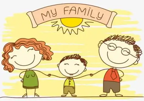 全家福简笔画步骤一家三口人图片简笔画图片大全(一家三口简笔画配图)