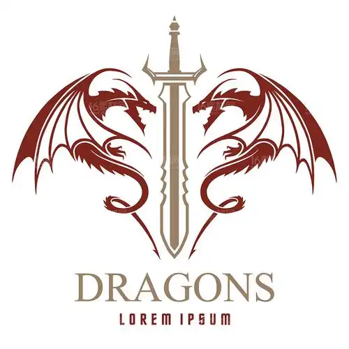 炫酷龙logo设计矢量素材