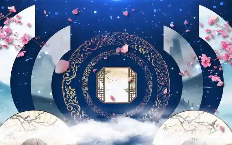 身骑白马古典舞伴奏led舞蹈舞台大屏幕背景视频素材3196