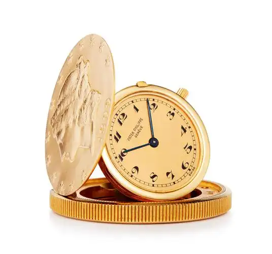 【百达翡丽 18k黄金 二十美金手动上弦金币怀表】拍卖品_图片_价格