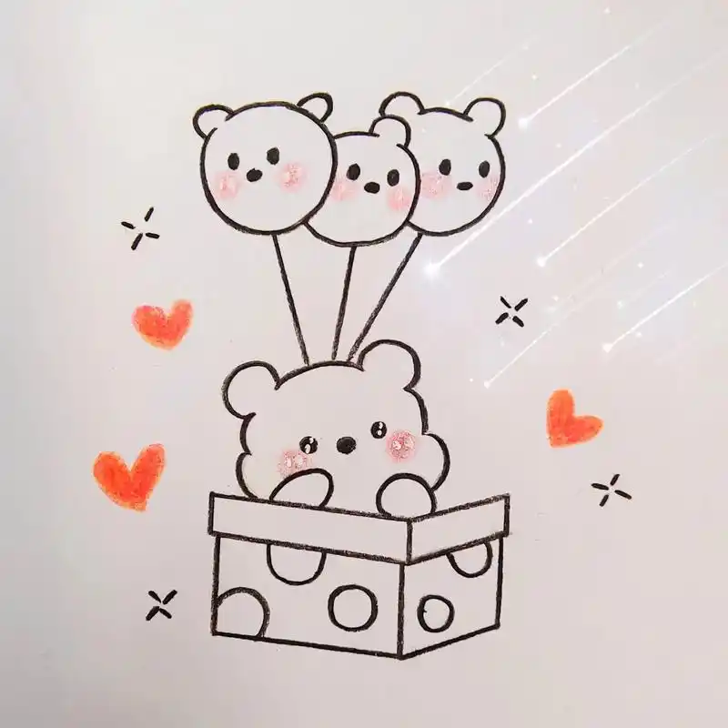 教你画可爱小熊熊93