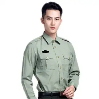 hoscene 陆士兵常服衬衫 空款海款干部男士夏季短袖外衬衣夏裤夏常服