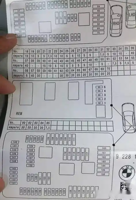 宝马1系3系5系保险盒接线示意附小编微信