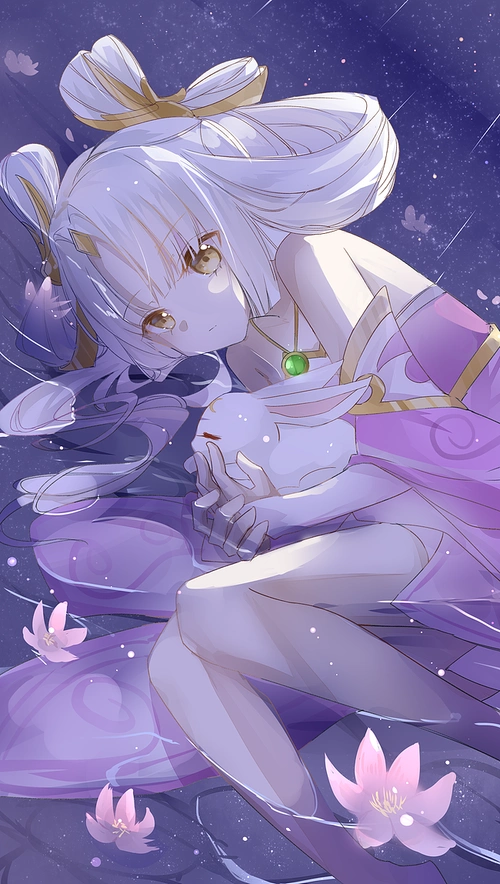 王者荣耀嫦娥寒月公主插画