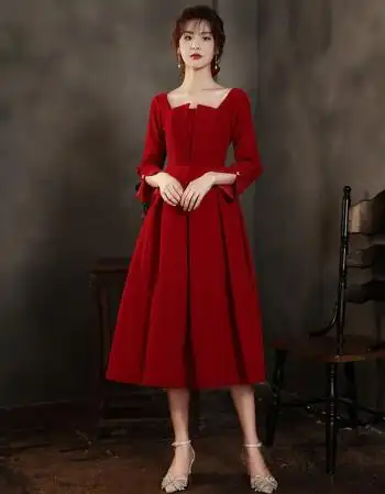 酒红色  中       长       款 4xl