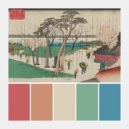 日式绘画配色方案