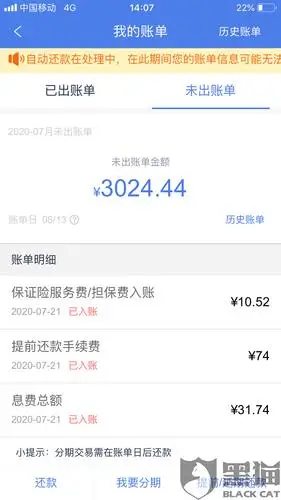 提前结清安逸花账单