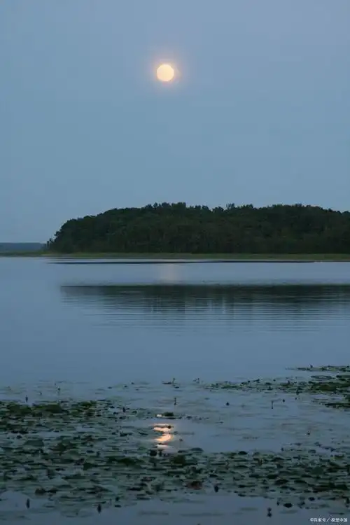 水面沿山弯曲而行,状如月牙,故名月亮湖