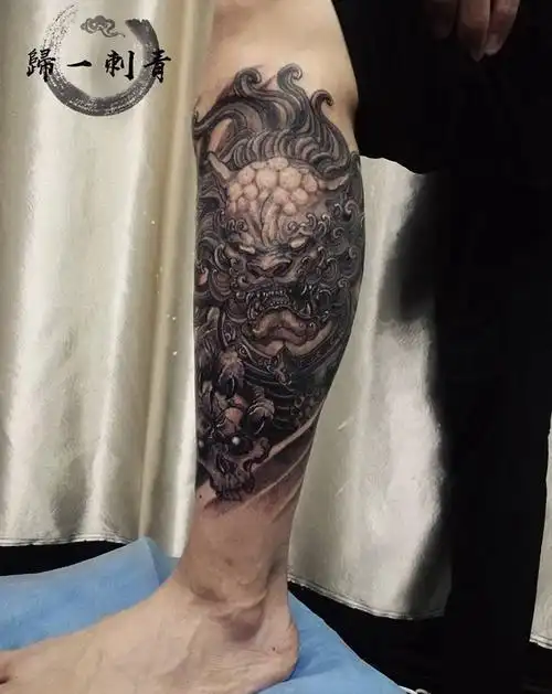 唐狮纹身图片_唐狮纹身图案