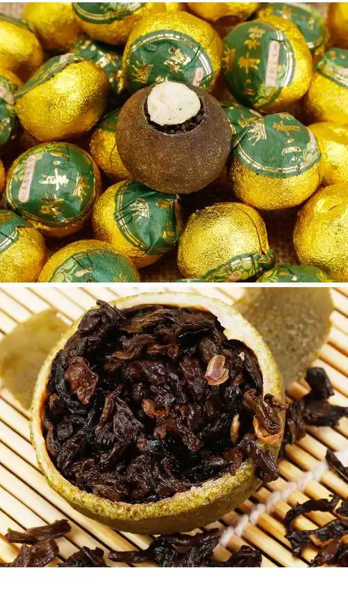 天赐盛茗新会小青柑陈皮500g特级普洱茶橘子熟茶桔子茶叶桔普茶小青桔