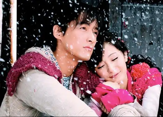 求仙剑奇侠传3雪见景天看雪照片