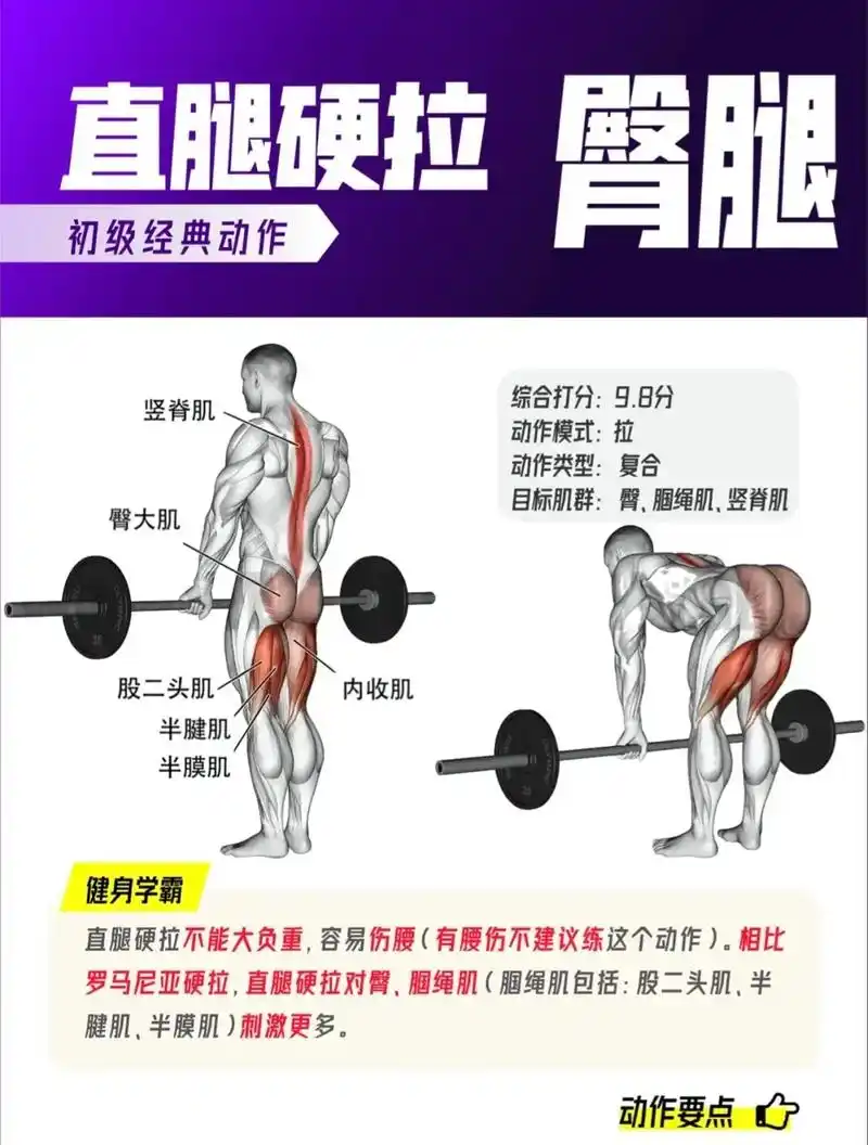 直腿硬拉,不建议大负重.#健身 #健身小白必看经验 #逆袭  - 抖音