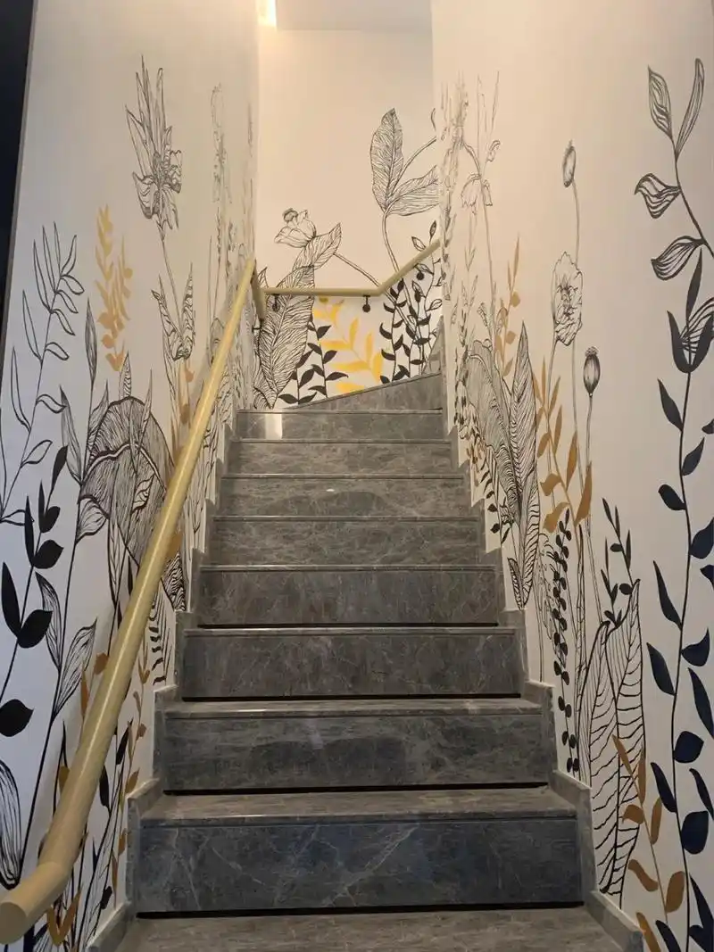 艺术馆 #墙绘壁画 #楼道 #手绘墙 #店铺装修