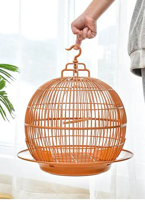 圆形笼衣组合笼塑料带底盘笼宠物大挂钩展示笼40圆笼玄凤鹦鹉鸟笼