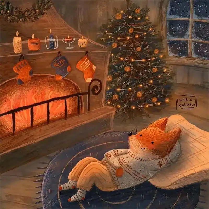 儿童插画|小狐狸主题绘本插画/好治愈.#图文伙伴计划 温暖的 - 抖音