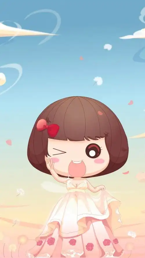 动画小公举蓝色h5背景