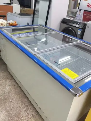 白雪scwd4-738f 大容量商用冰柜卧式冷藏保鲜岛柜冷冻冷柜展示柜