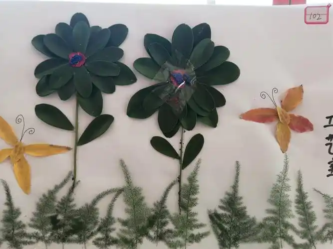 金属镁厂开展女职工创意树叶贴画活动