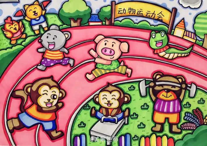 儿童卡通画示范画