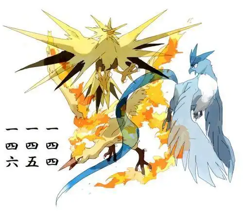 素描简笔画三圣鸟