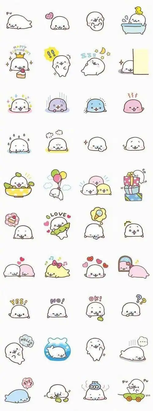 萌翻你的手帐简笔画,27张日记可爱小插图简笔画