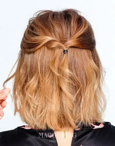 短发怎么扎好看三款甜美减龄的半扎发一学就会