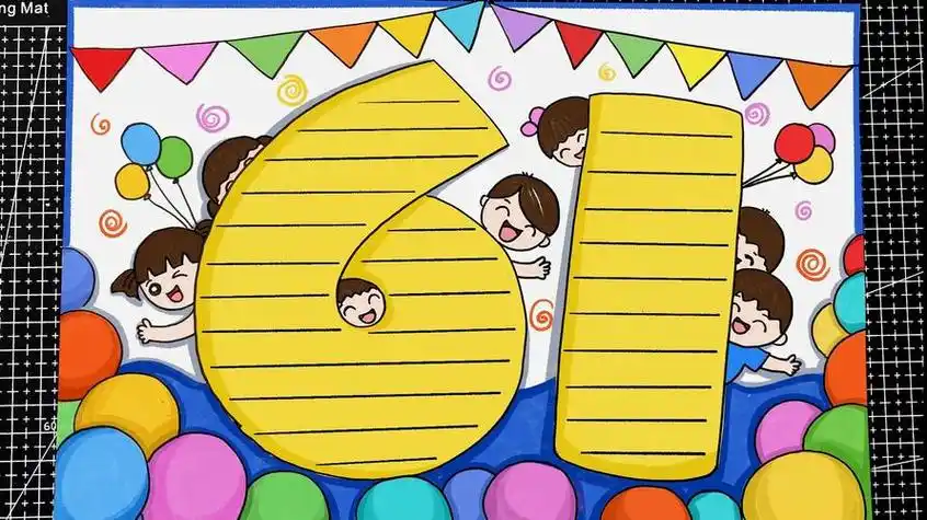 小伶玩具小葩画六一儿童节手抄报 六一儿童节手抄报