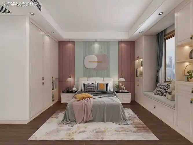 法式轻奢风格女孩房处处充满浪漫与舒适.