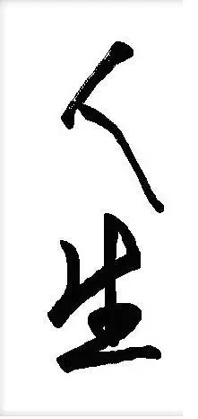 求书法作,只求两个字:人生.
