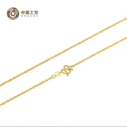 中国工艺5g黄金链细足金项链黄金项链素链百搭女款金项链