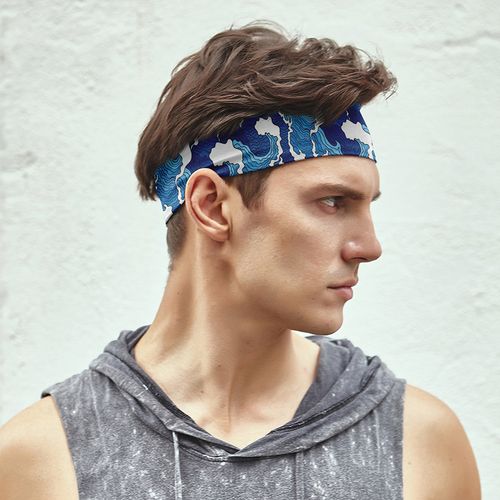 运动吸汗头带男头巾护额头戴止汗跑步健身篮球束发带女百搭嘻哈潮