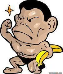 肌肉男头像健身简笔画