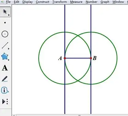 几何画板使用相交等圆构造正方形的操作流程