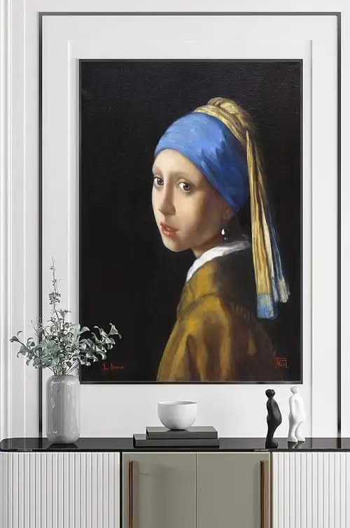 经典名画戴珍珠耳环少女