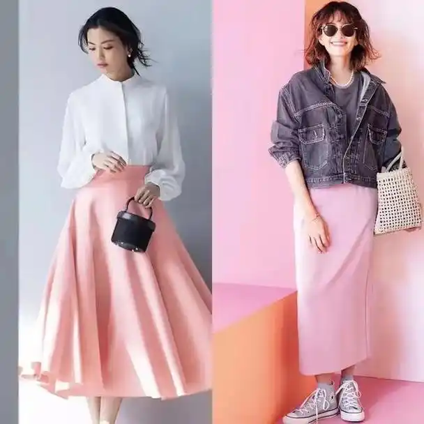 粉色有甜甜味道的初夏搭配裙子上衣这样穿淡雅脱俗