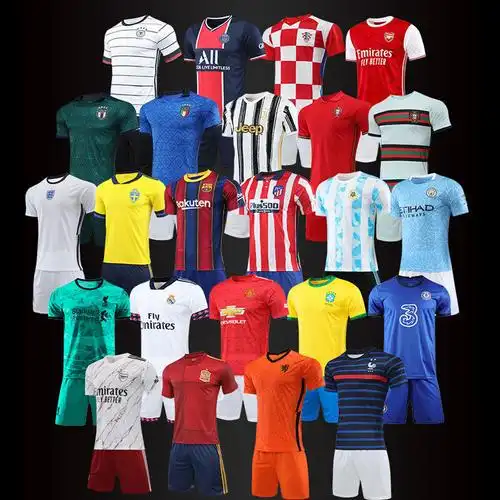 2021世界杯俱乐部足球服儿童套装阿根廷尤文巴西尤文梅西c罗球衣