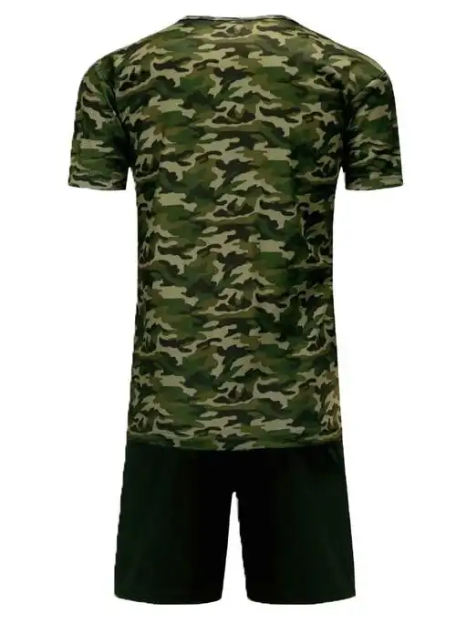 木夫定制迷彩t恤速干圆领夏季短袖训练服装男女军绿色户外运动t恤