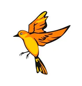 一只飞鸟.矢量平图照片