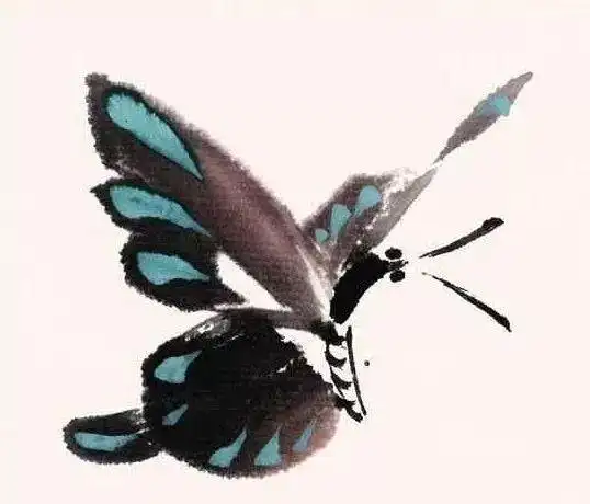 国画教程几种写意蝴蝶的画法学会了拿去补景是一绝