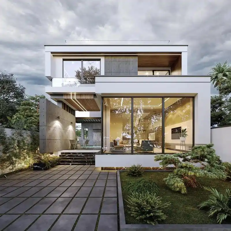 占地160平极简现代风别墅住宅设计#别墅设计 #农村自建房