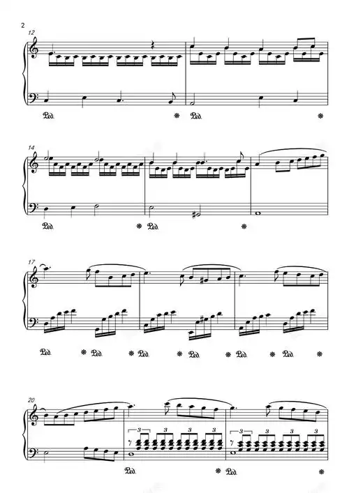 你的微笑,你的微笑钢琴谱,你的微笑c调钢琴谱,你的微笑钢琴谱大全