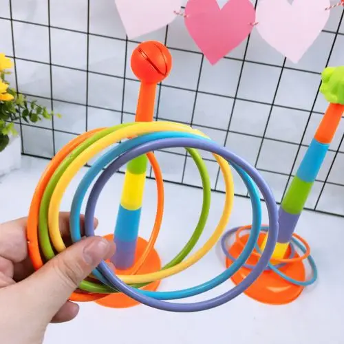 小熊青蛙足球套圈圈玩具 儿童投掷套圈游戏套装套环玩具 地摊热卖