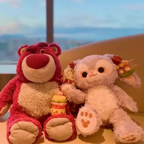 草莓熊情侣头像一男一女 卡通草莓熊cp情头【婚礼纪】